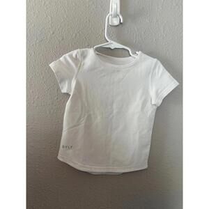 BYLT White Lux Tee size 12-24 Months oversized.